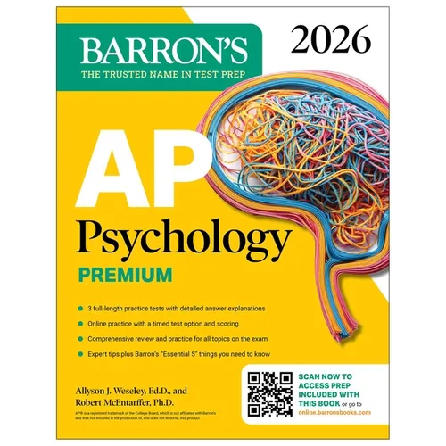AP Psychology Premium, 2026: Übungsbuch mit 3 Probetests + Umfassende Wiederholung + Online-Übungen – Taschenbuch