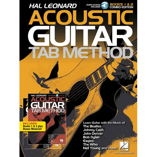 Hal Leonard Acoustic Guitar Tab Method - Combo Edition: Books 1 & 2 with Online Audio, Plus Bonus Material