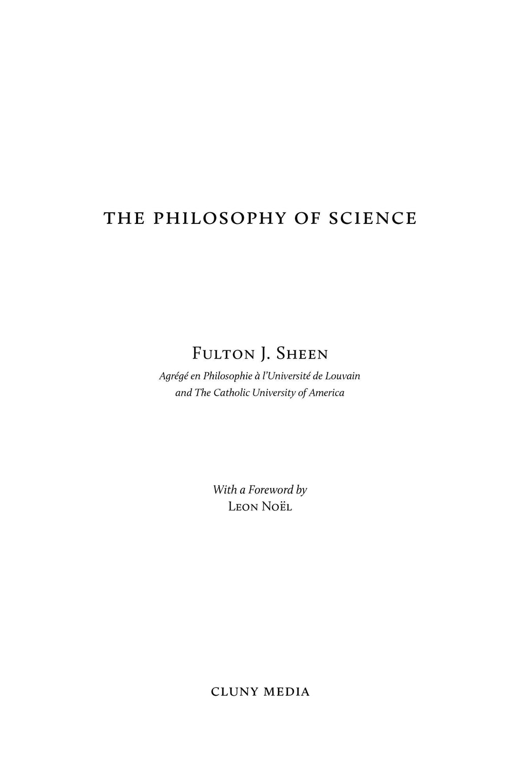 La philosophie des sciences