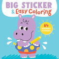 Big Sticker & Easy Coloring (Hippo): 64 Reusable Stickers