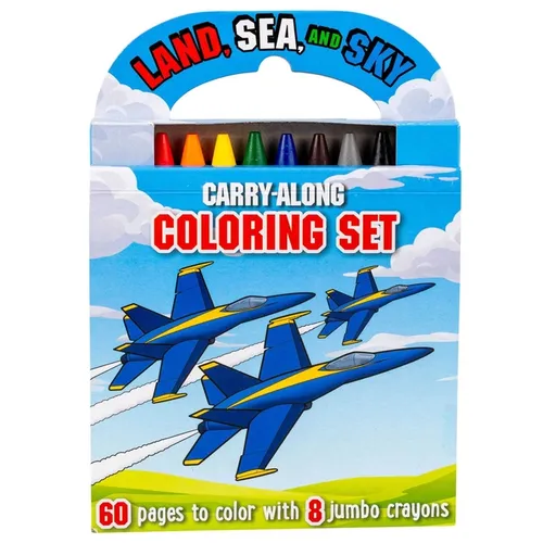 Land, Sea, and Sky: Carry-Along Coloring Set